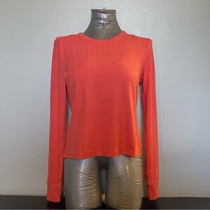 NWT Banana Republic coral long sleeve top, M